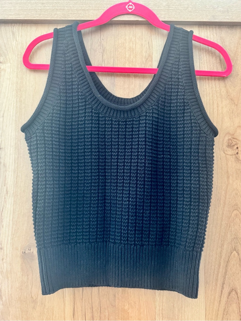 Quince 100% Organic Cotton Waffle Cropped Sweater Tank - Picture 4 of 4